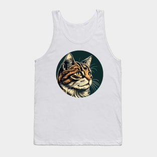 Happy Funny Cat Face Lover Tank Top